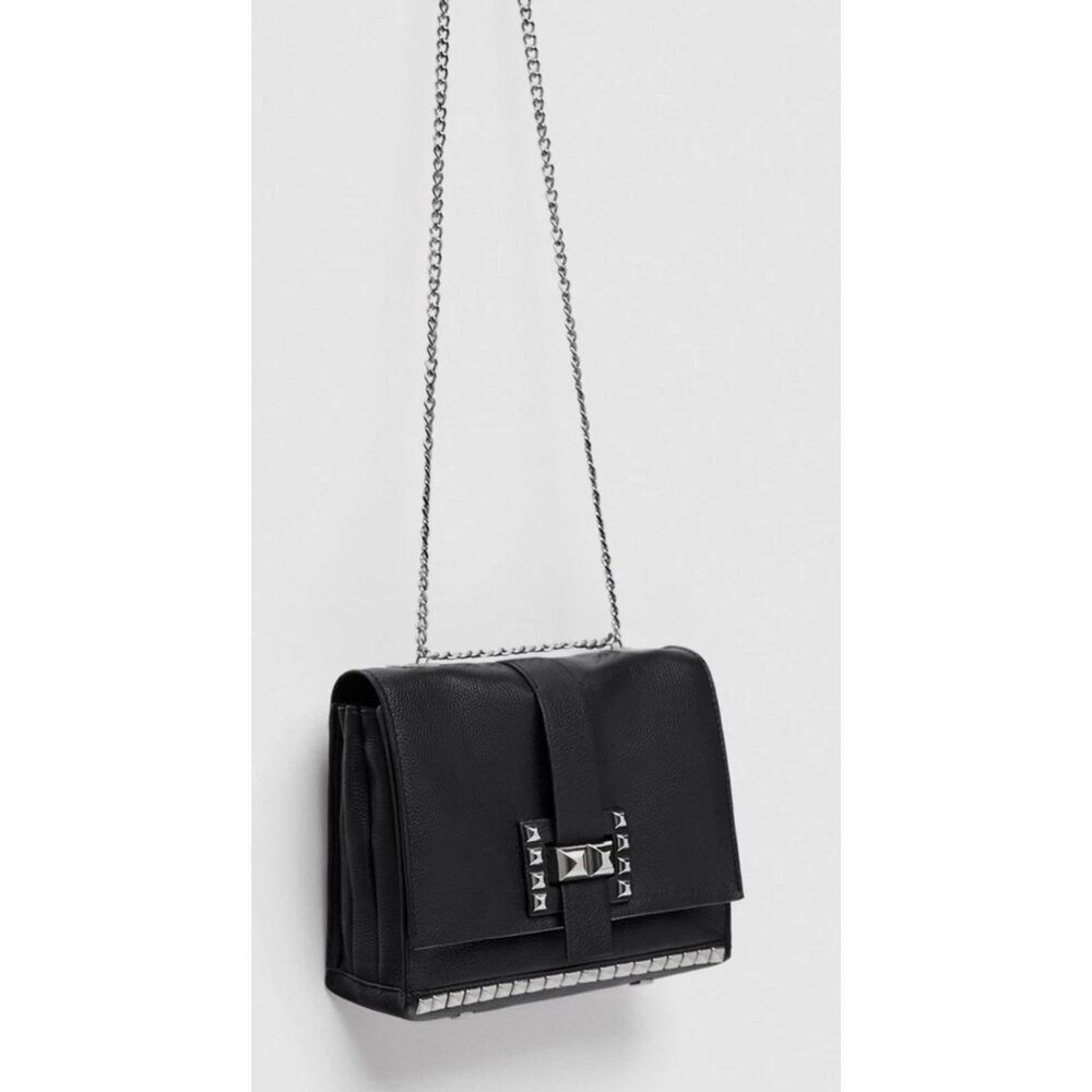 NWOT ZARA STUDDED MEDIUM CROSSBODY chain bag, $128